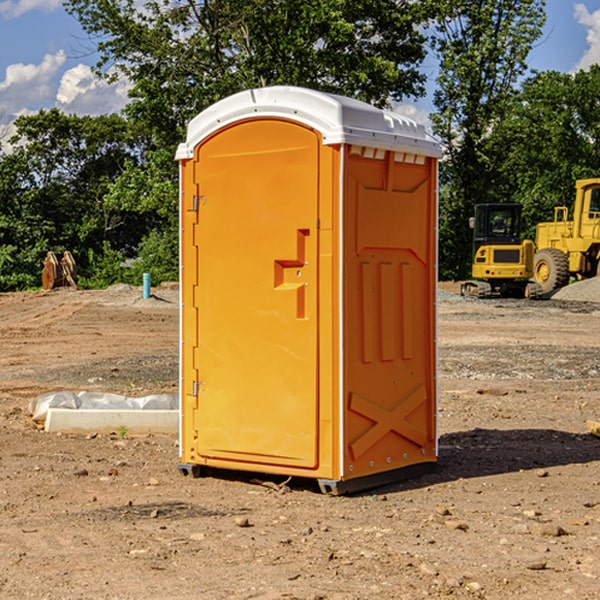 how often are the porta potties cleaned and serviced during a rental period in Rosedale California